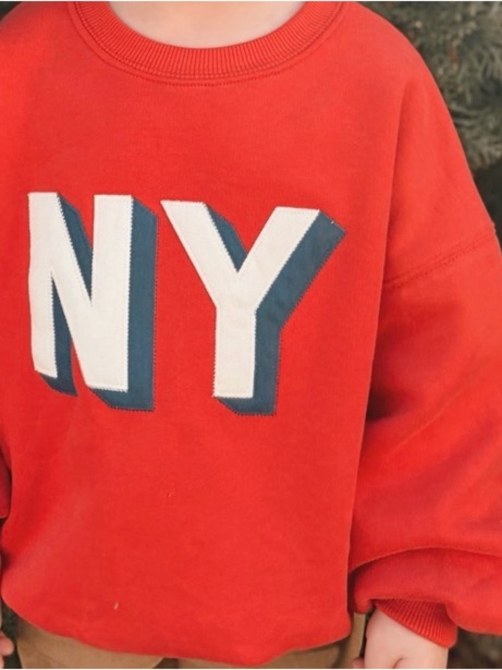 Red 'NY' Graphic Sweatshirt - Zara